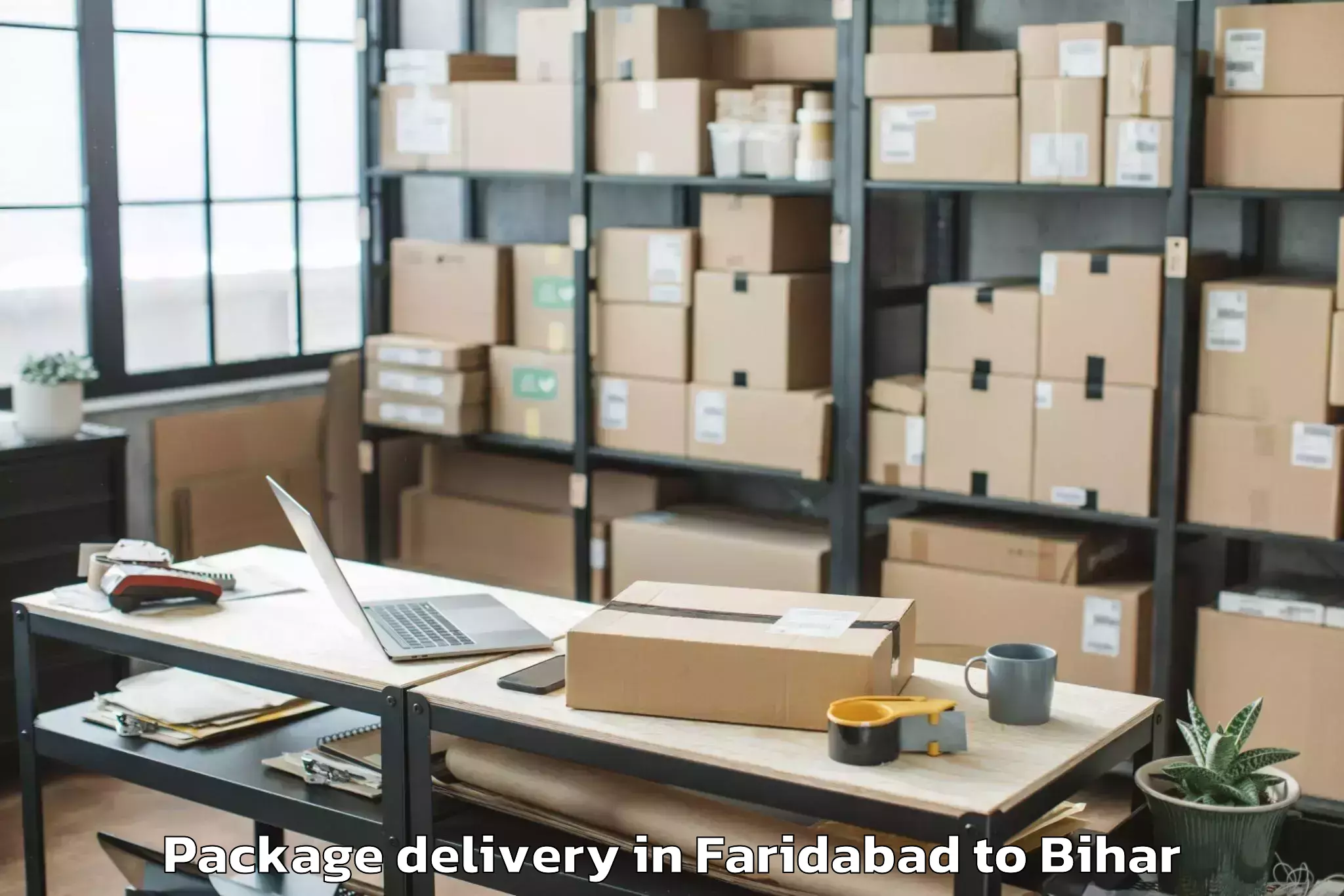 Quality Faridabad to Bairgania Package Delivery